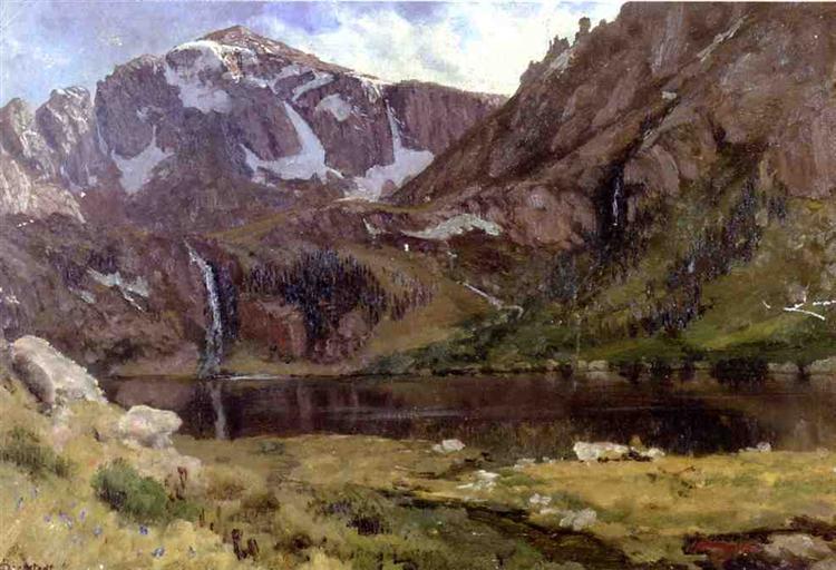 Albert Bierstadt Oil Painting Mountain Lake - Click Image to Close